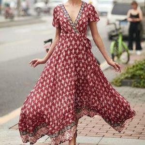 Maxi wrap dress